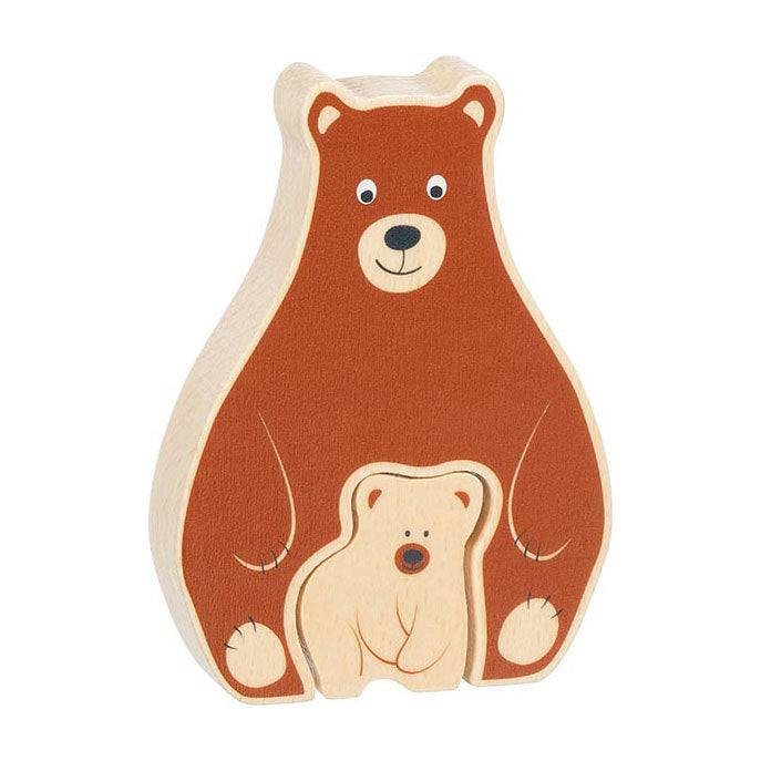 Goki Holzpuzzle stehender Bär, 2 Stück.