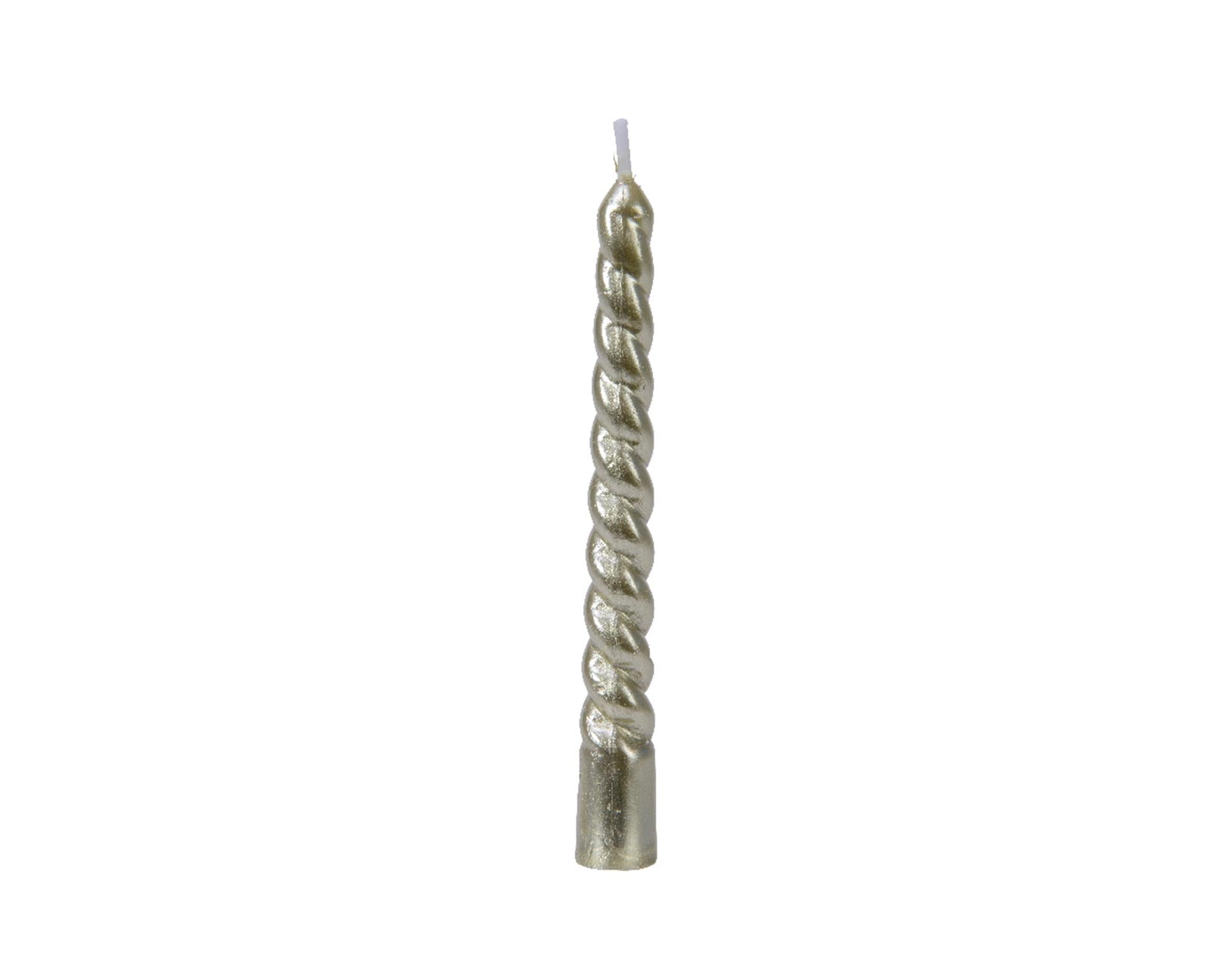 Decoris kerstboomkaars goud ø1,2x10cm set a 8