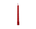 Decoris kerstboomkaarsjes swirl wax rood ø1,2x10cm verpakt per 8 stuks