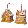 Decoris kersthanger snoephuisje polyresin h7,5cm