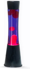 Itotal Lavalampe Schwarz Lila Rosa, 40 cm