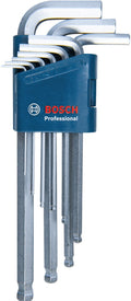 Bosch professional allen key hex 9 pcs inbussleutelset afmeting, lengte: 21 cm