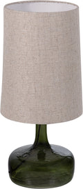 Woood luma tafellamp met kap - glas - groen naturel - 60x27x27
