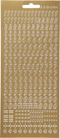 Creativ company stickers goud - gouden cijfers stickers - zelfklevende foliestickers met getallen - stickervellen cijfers - diy decoratie - kaarten maken - scrapbooking - 10x23 cm - 1 vel