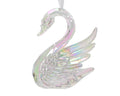 Decoris kersthanger zwaan iriserend 10cm