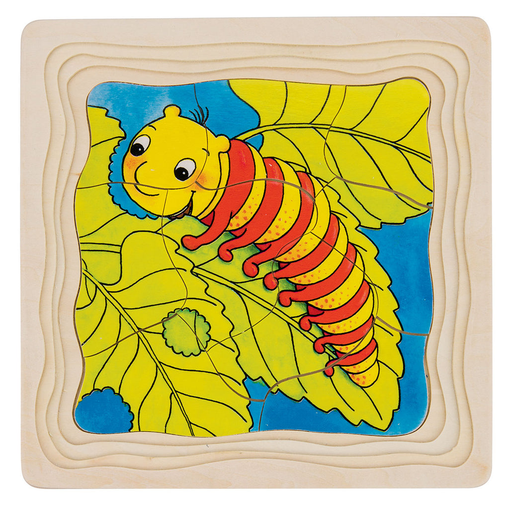 Goki houten lagenpuzzel - vlinder