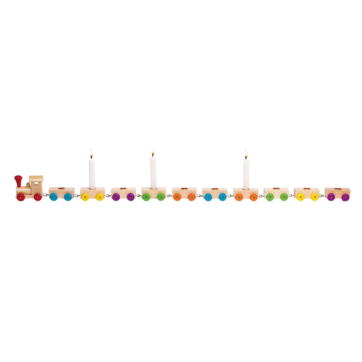 Goki houten verjaardagstrein, 75cm