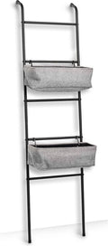 Wenko ladderplank voor badkamer, 2 opbergmanden, zeller