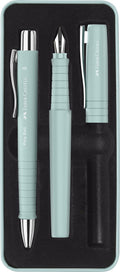 Faber-castell giftbox poly pen - met balpen en vulpen - caribic blue - fc-241053