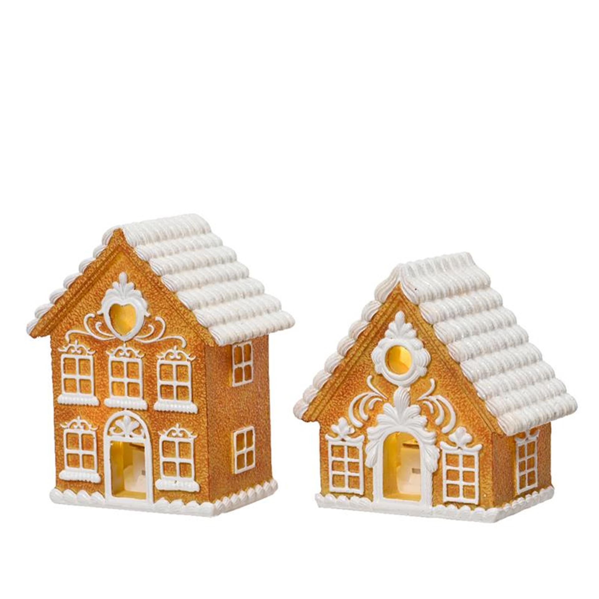 Decoris beeld huis peperkoek met led 8,3cm