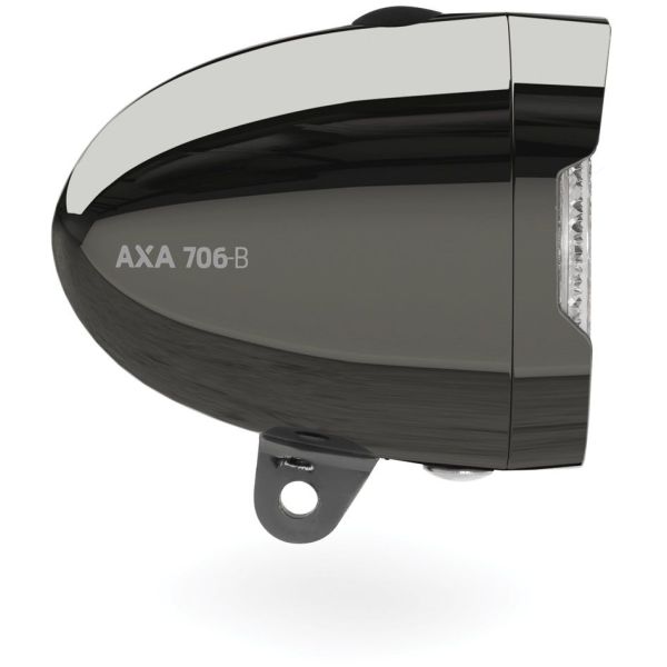 Axa LED-Scheinwerfer, 706-Batterie, 15 Lux, dunkel verchromt, Blisterverpackung