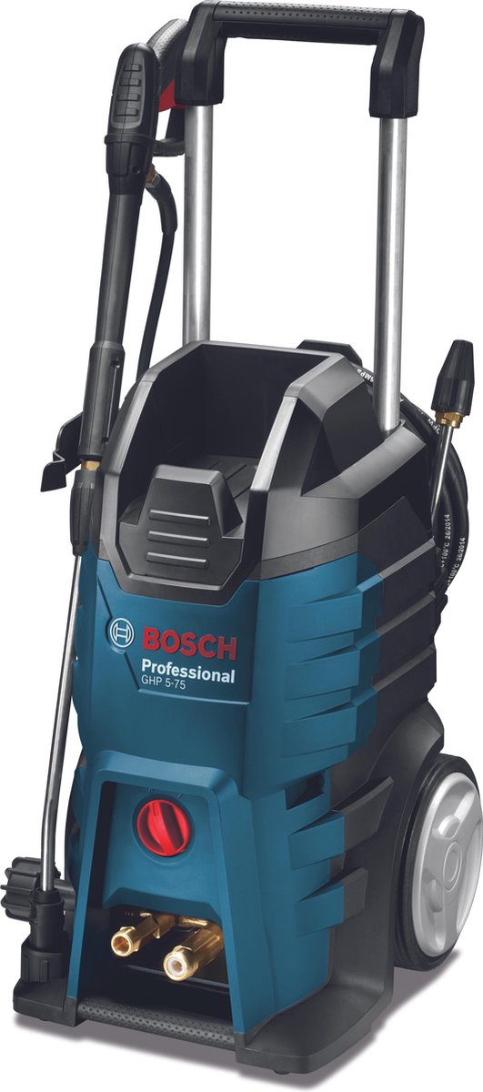 Bosch professional ghp 5-75 - hogedrukreiniger - inclusief -pistool, verstelbare 3-in-1 spuitlans, 5 m kabel, 10m rubberstaal versterkte hogedrukslang en rotatielans