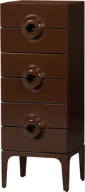 Woood merge ladekast 6 lades - hout - bruin rood - 120x44x45 cm