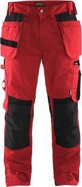 Blåkläder blaklader werkbroek met spijkerzakken 1555-1860 - rood zwart - c52