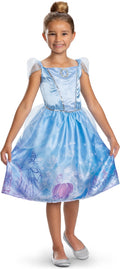 Disguise disney prinses - cinderella, cinderella jurk verhalenboek classic, maat m (7-8 jaar), meisjes