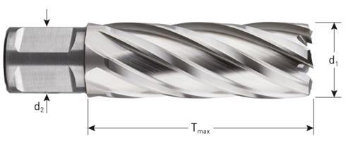 Rotec kernboor hss silver-line 26.0mm sl55 weldon