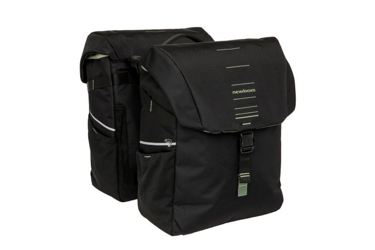 Neue Looxs Vigo Double RackTime 2.0 Doppel-Packtasche – 40 Liter – 30 x 19 x 40 cm (2x) – Schwarz-Grün