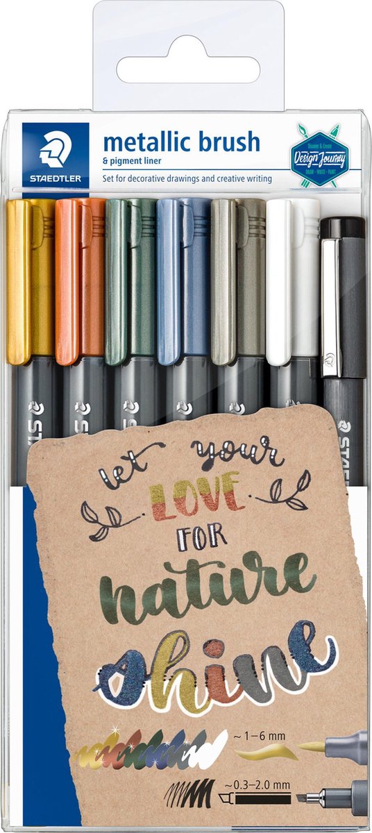 Staedtler metallic brush pen set 7 kleuren