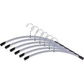 Kleerhangers pmcinmet alba metaal en plastic 46x17cm zilver 6 stuks