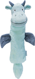 Beeztees puppy speelgoed flatino draak yi - puppy knuffel - honden speelgoed - zonder pieper - groen - 45x24,5x6cm