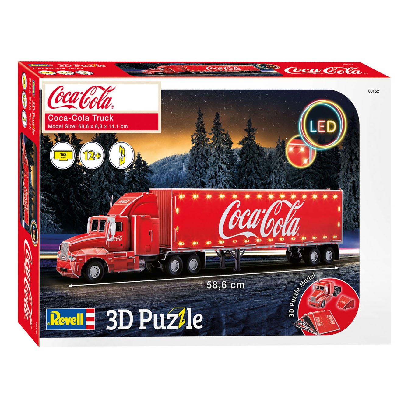 Revell 3D Puzzle Kitings – Paket – Coca-Cola Truck LED Edition