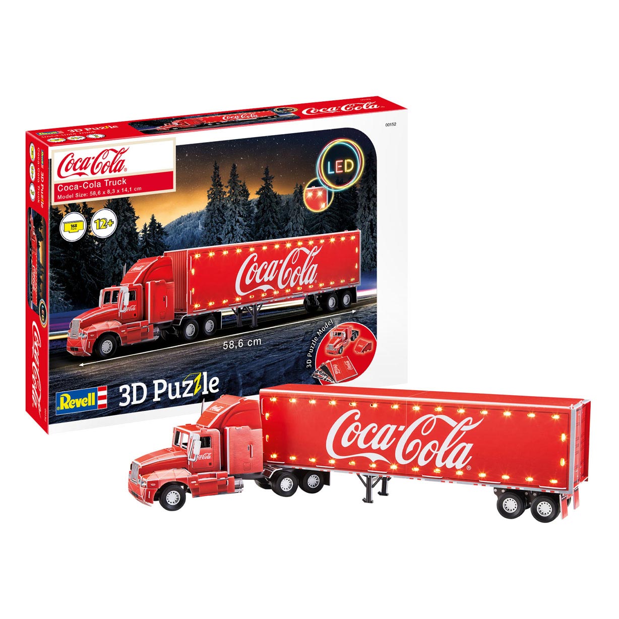 Revell 3D Puzzle Kitings – Paket – Coca-Cola Truck LED Edition