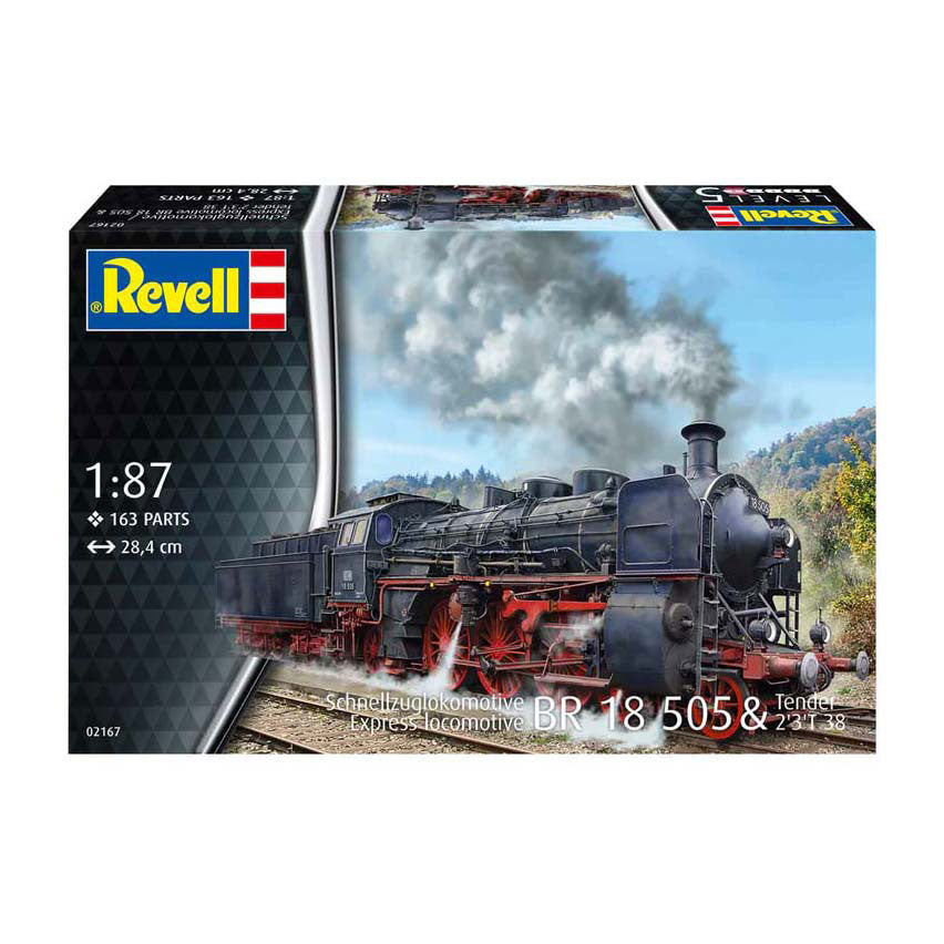Revell modelbouwpakket militaire voertuigen - 02167 baureihe 18 505 - tender 2'3' t 38 - stoomlocomotief plastic - 1:87 - modelbouw