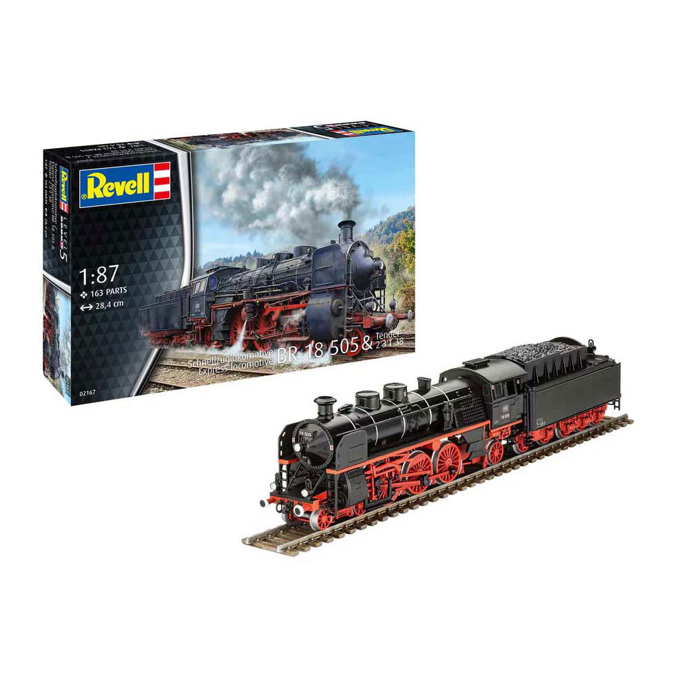 Revell modelbouwpakket militaire voertuigen - 02167 baureihe 18 505 - tender 2'3' t 38 - stoomlocomotief plastic - 1:87 - modelbouw