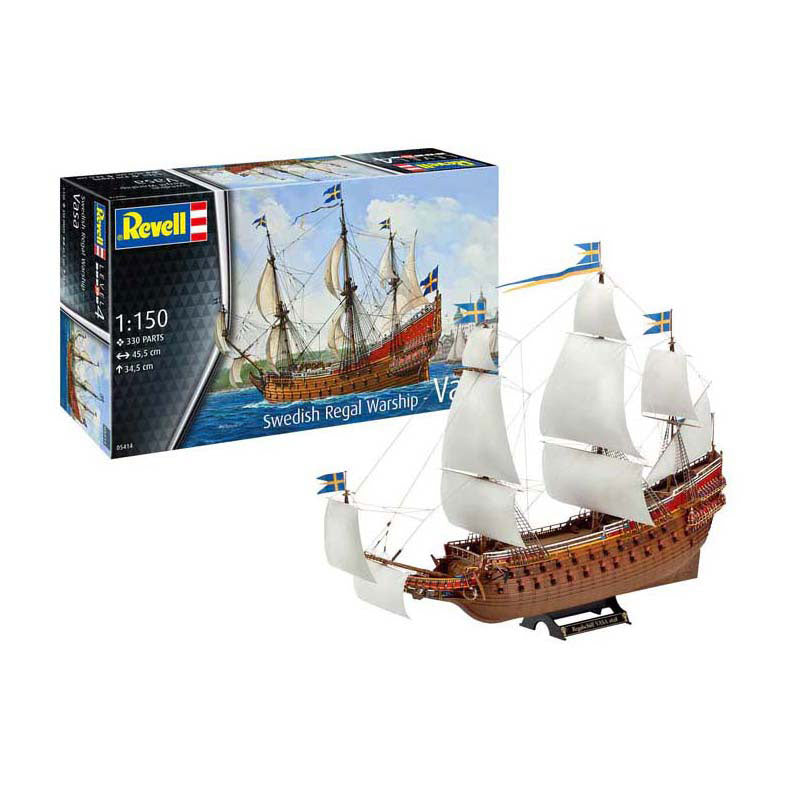 Revell Modelbouwpakket – Schwedisches Königsschiff Vasa 1:150 – 330 dlg.