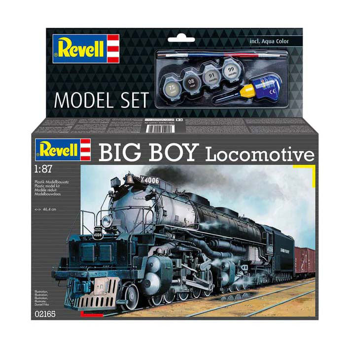 Revell Modellbausatz – Big Boy Lokomotive 1:87 – 233 Teile – inkl. Grundfarben