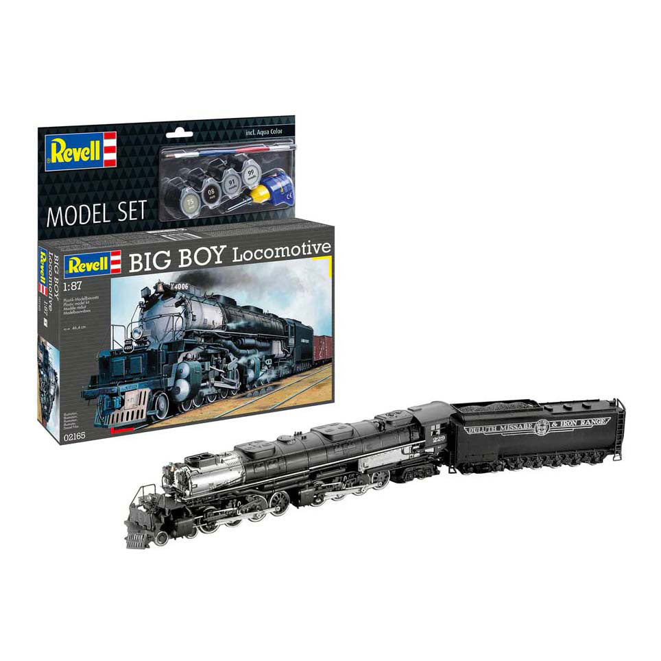 Revell Modellbausatz – Big Boy Lokomotive 1:87 – 233 Teile – inkl. Grundfarben