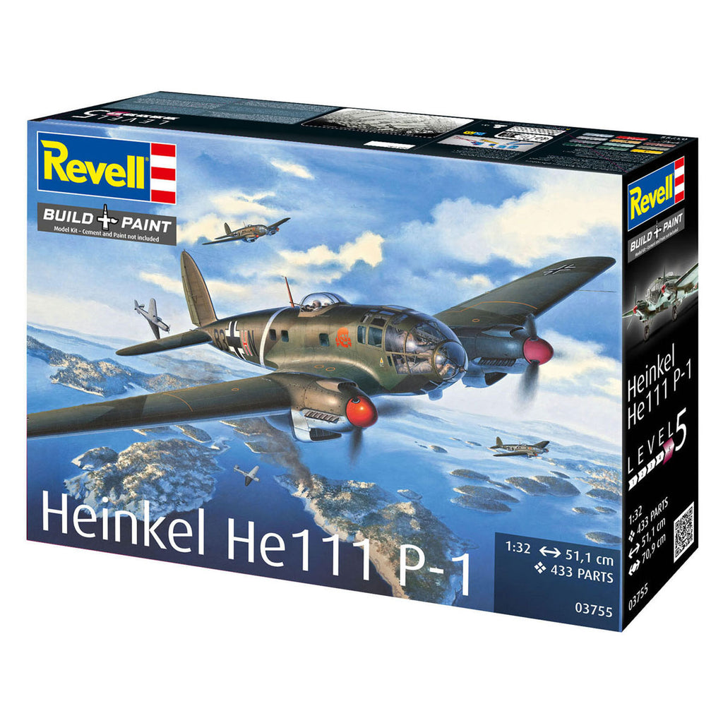 Revell modelbouwpakket heinkel he 111p-1 1:32 - 433dlg.