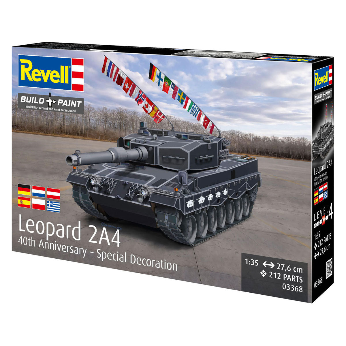 Revell modelbouwpakket leopard 2a4 - special decoration 40th anniversary 1:35 - 212dlg.