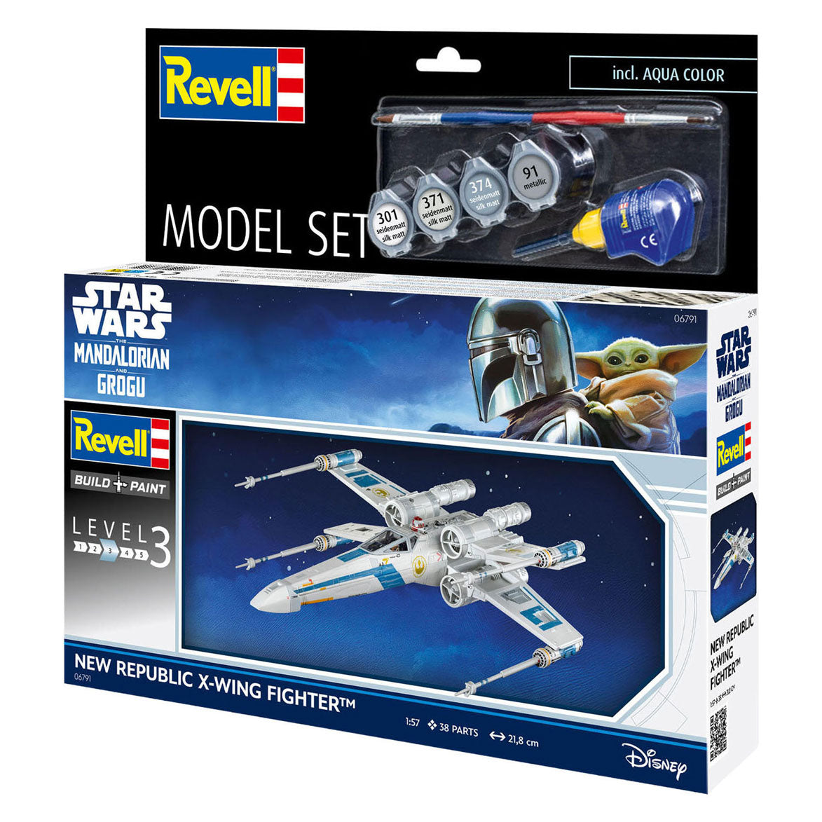 Revell modelbouwpakket the mandalorian and grogu new republic x-wing fighter 1:57 - 38dlg.