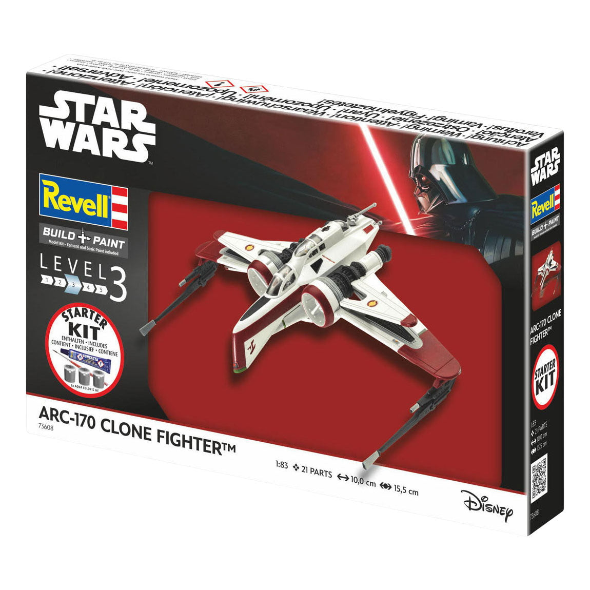 Revell modelbouwpakket starter kit arc-170 fighter 1:58 - 21dlg.