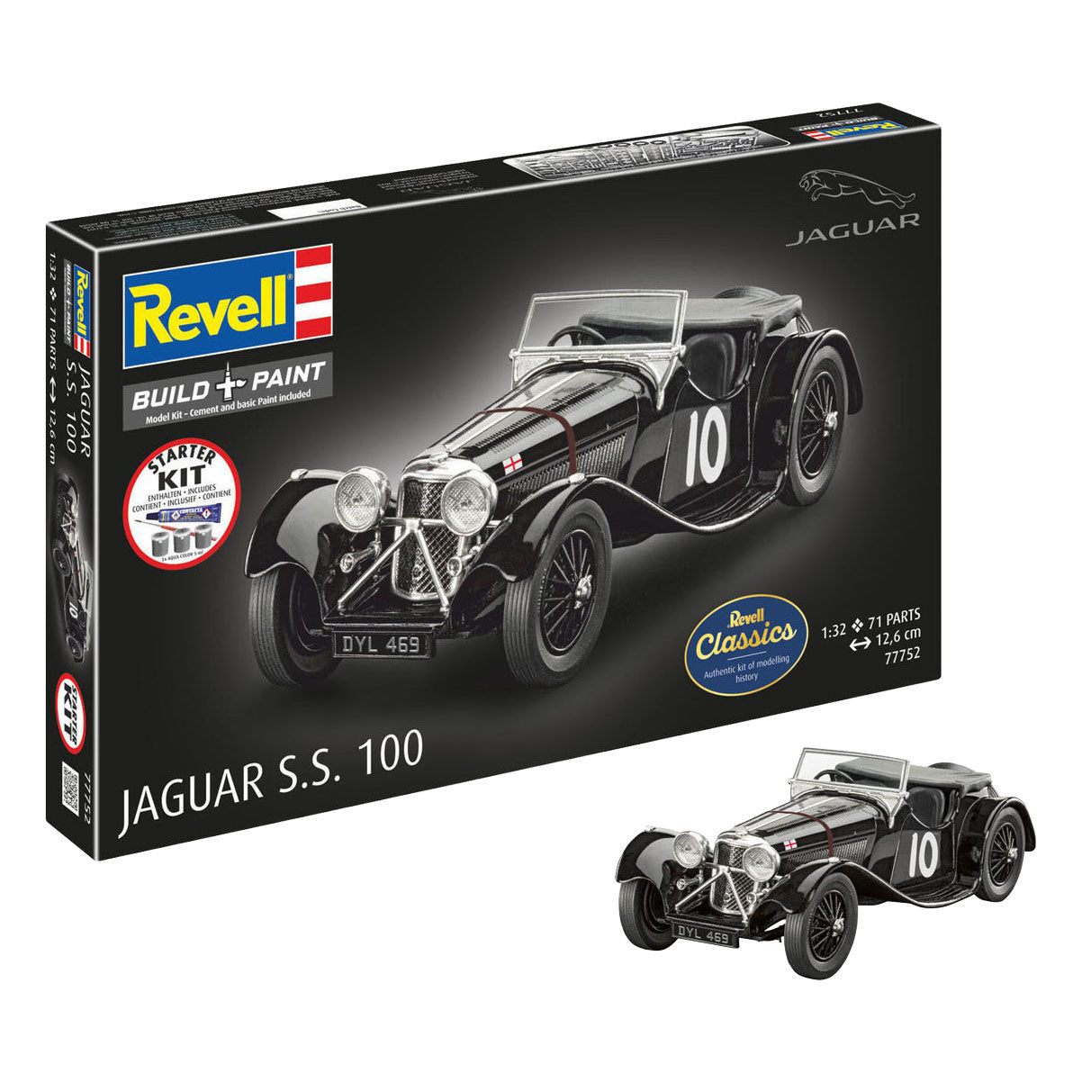 Revell modelbouwpakket starter kit jaguar ss 100 1:32 - 75dlg.