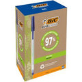 Bic round stic ecolutions balpen - blauw - doos van 60 stuks - medium punt 1 mm