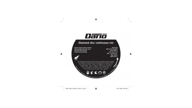 Dario Tools Diamanttrennscheibe Vol.R. 125 mm