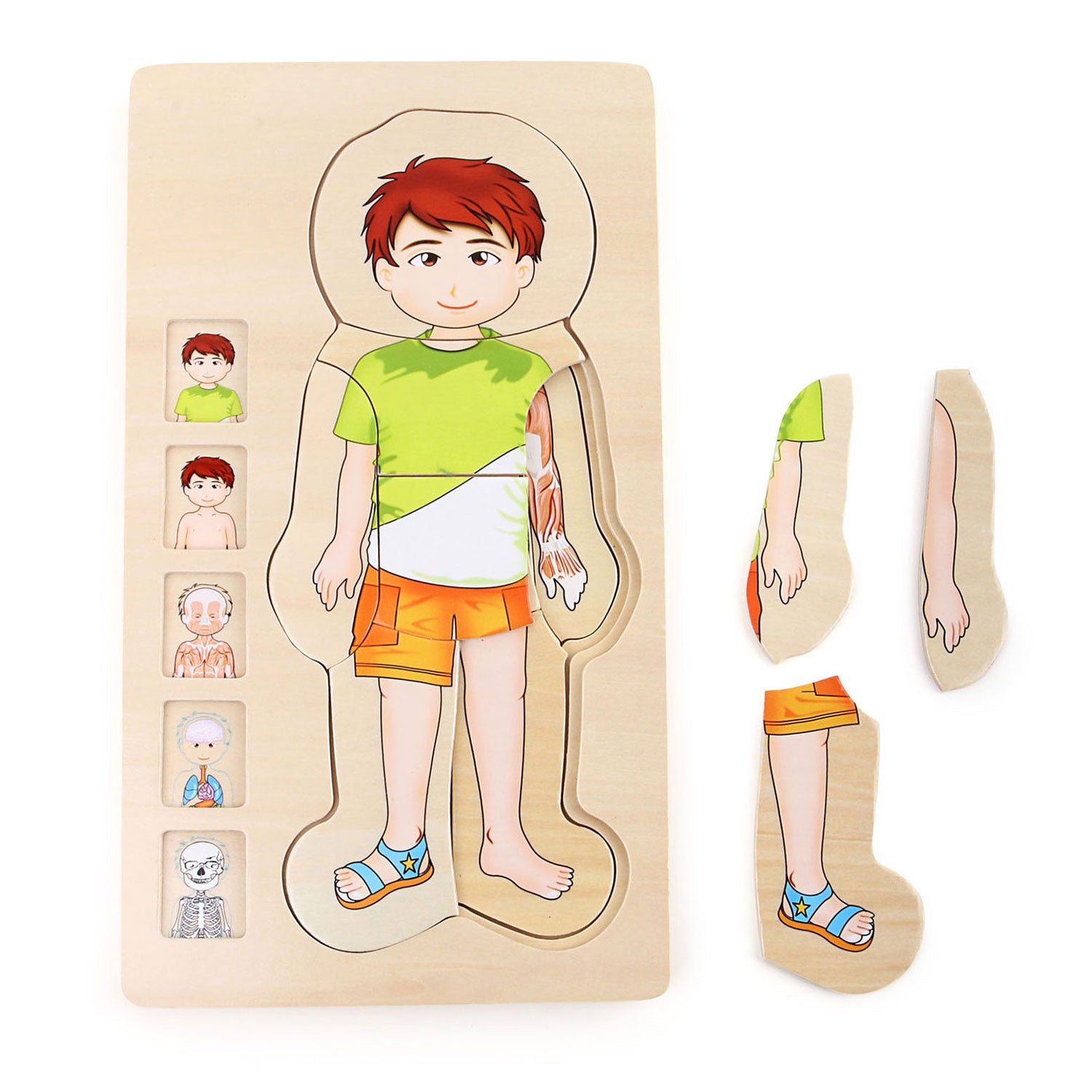Small foot - houten lichaamspuzzel jongen, 29st.