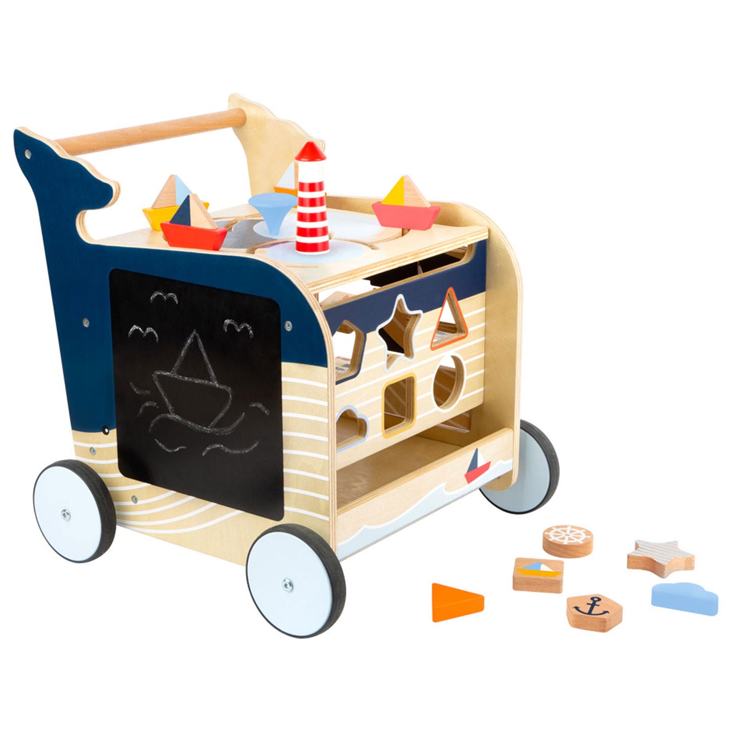 Small Foot – Aktivitätswalker aus Holz in Walform