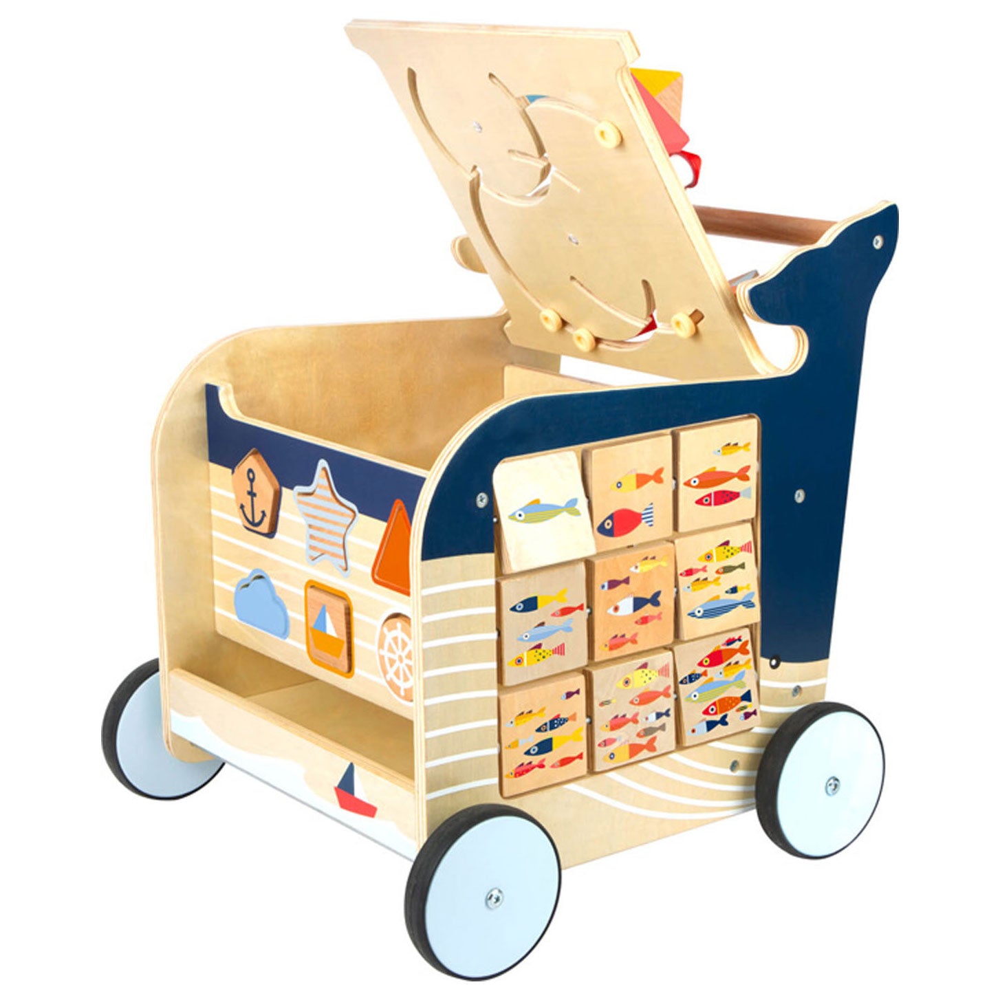 Small Foot – Aktivitätswalker aus Holz in Walform
