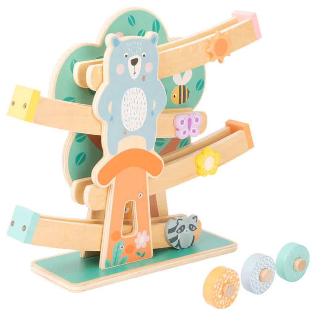 Small Foot - Pastellfarbene Murmelbahn aus Holz