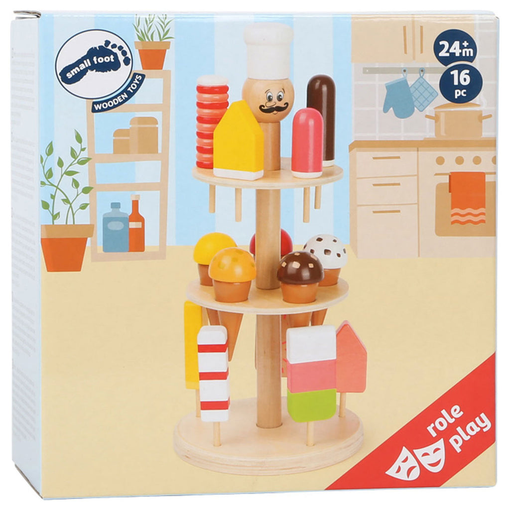 Small Foot - Luigi Eiscremeständer aus Holz, 16-teilig.