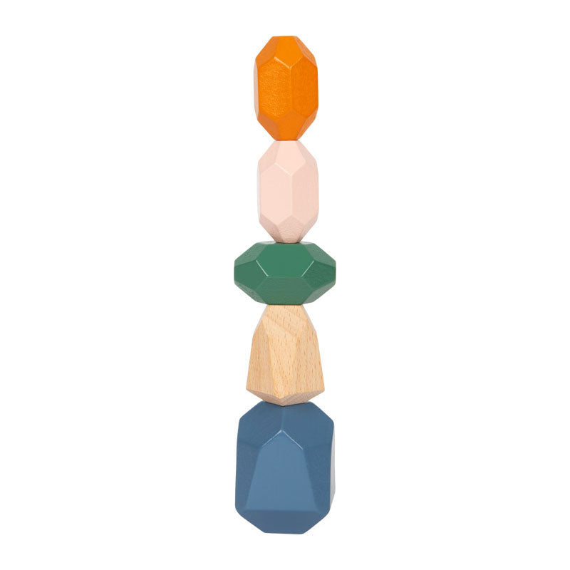 Small Foot - Balanceblöcke aus Holz, Safari-Stil, 18 Stück.