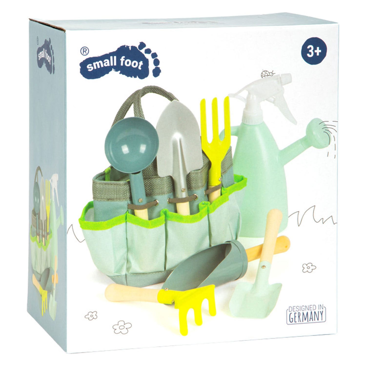 Small Foot - Tasche mit Gartengeräten, 8 Stück.