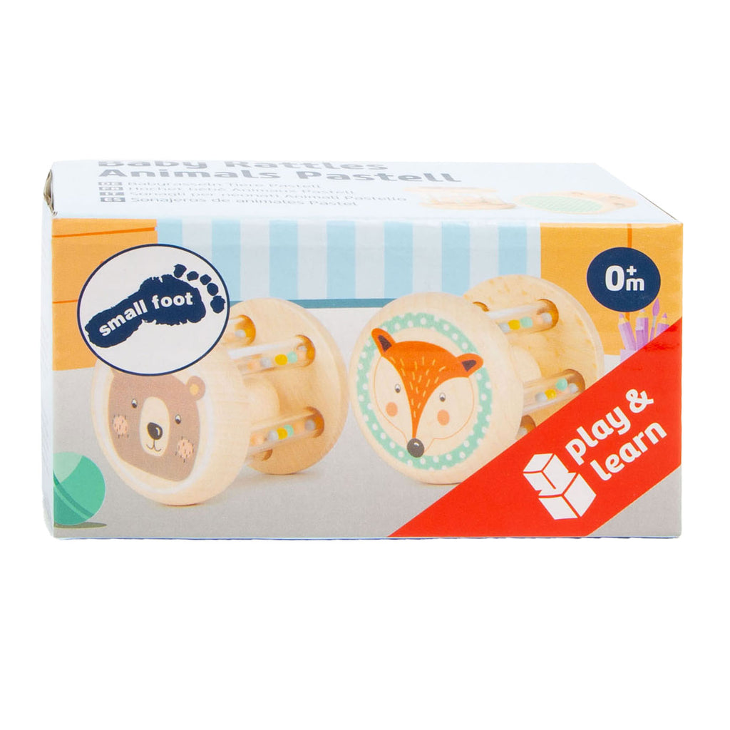 Small Foot – Rasseltier aus Holz, 2er-Set