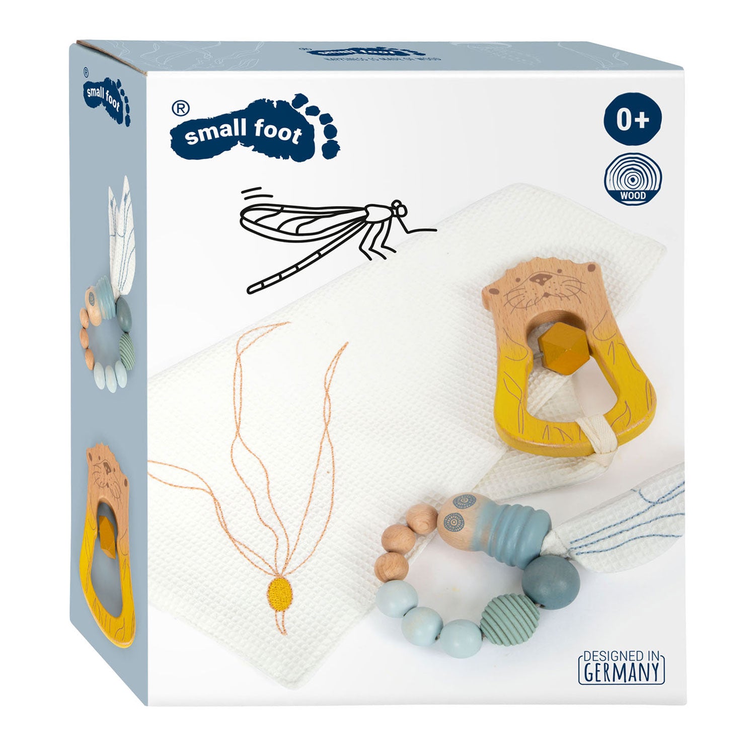 Kleine Fußkuschel -Stoffküste mit Rasseln und Greifen, 3 Teile.