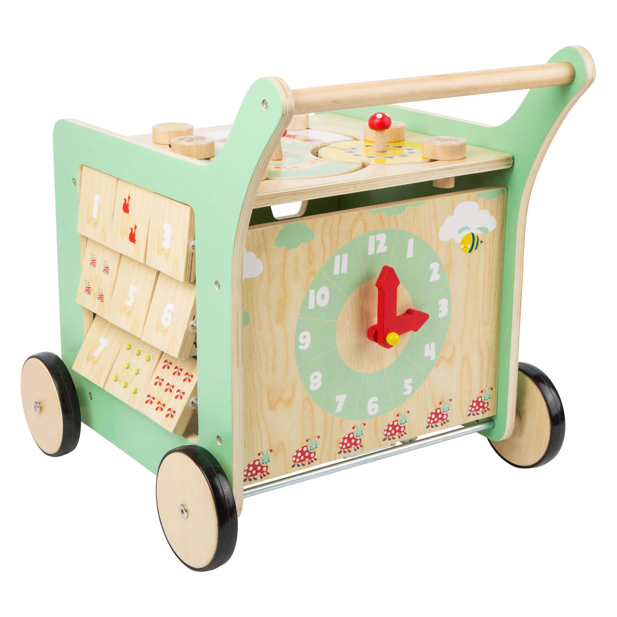 Small foot - houten baby walker loopwagen activiteitencentrum