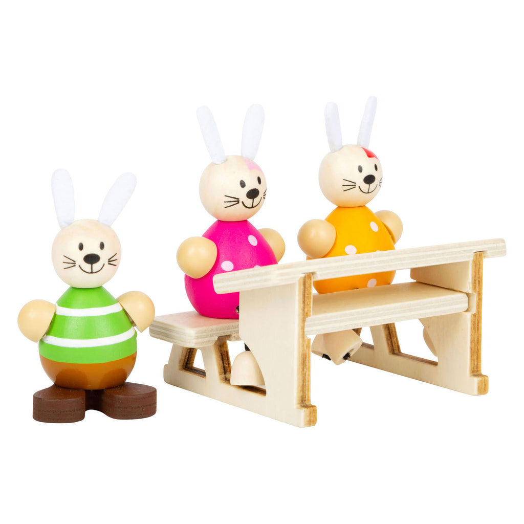 Kleiner Fuß Holz Puppenhaus Hase Schulklasse Spielset Set