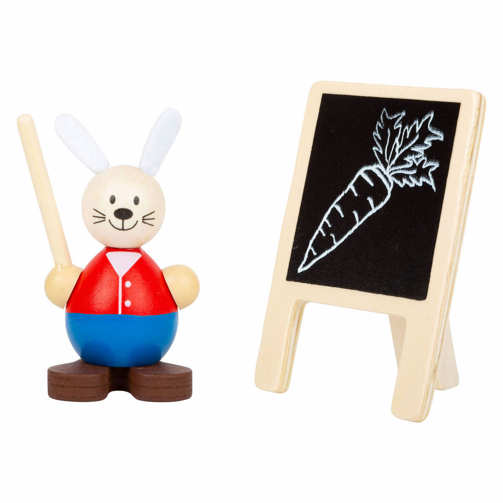 Kleiner Fuß Holz Puppenhaus Hase Schulklasse Spielset Set